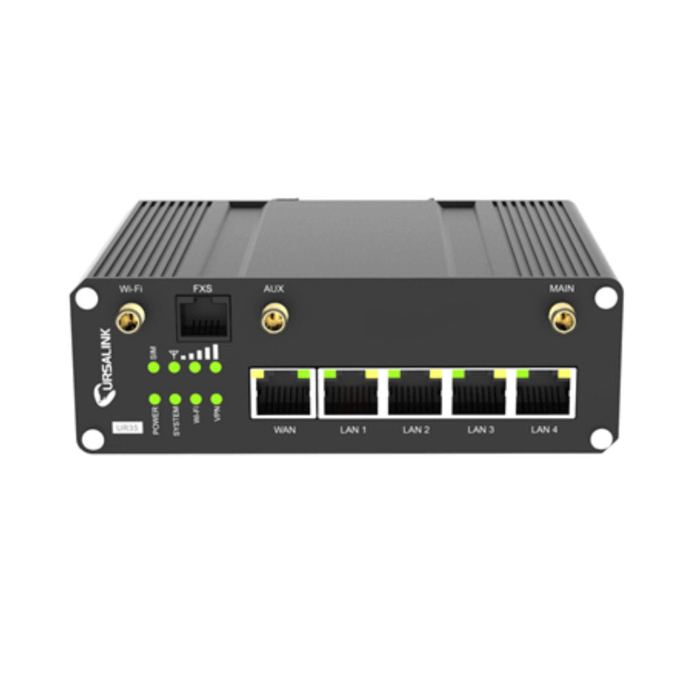URSALINK industrial-grade 4G LTE cellular router with Voice, 5-port Ethernetd and VPN