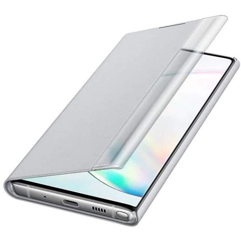 Original Samsung Note 10 / Note 10 5G Clear View Cover - Silver AU STOCK