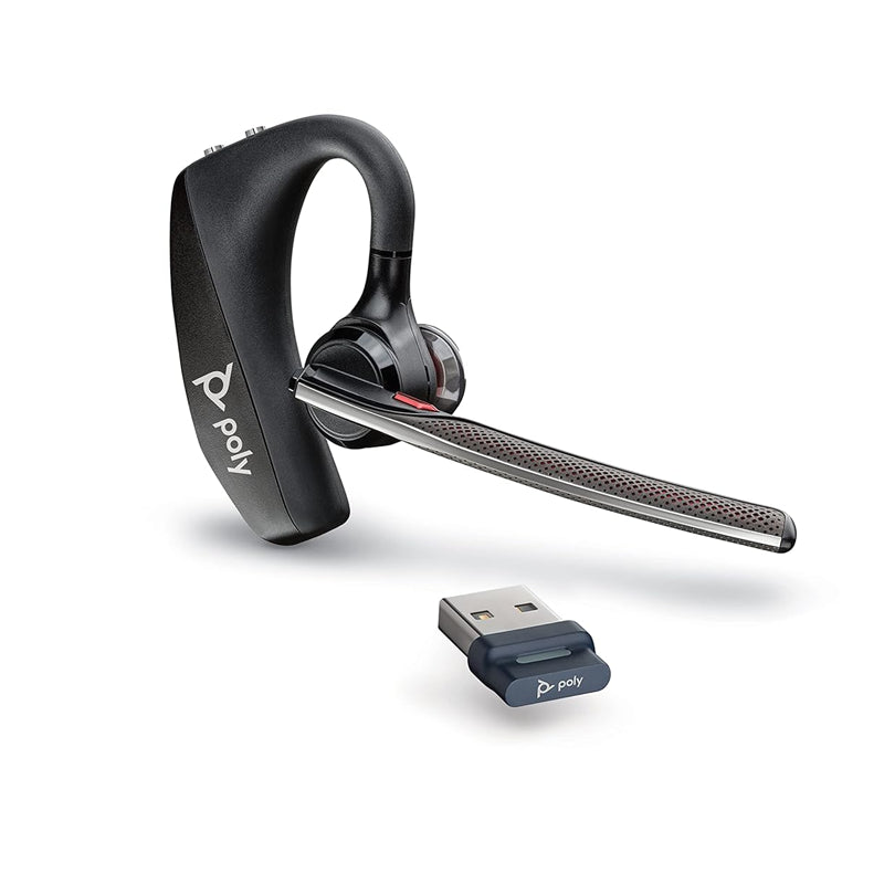 Poly Voyager 5200 UC Bluetooth Headset — Noise Cancelling, Certified for Teams & Zoom