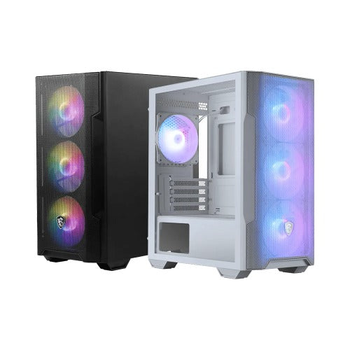MSI  / Micro ATX Case / 1x USB 3.2 / 2x USB 2.0 / 1x Audio / 1x Mic / 4x PCI-E / 2x 2.5" / 2x 3.5" / Micro ATX / Mini ITX