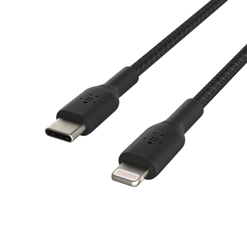 Belkin BoostCharge USB-C to Lightning Braided Cable - For Apple devices - Black