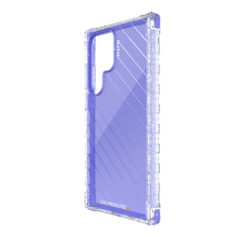 EFM Dakar Case Armour with D3O Crystalex - For Samsung Galaxy S23 Ultra - Glitter Violet