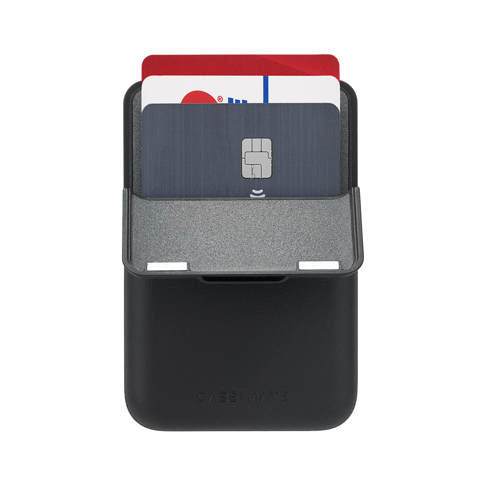 Case-Mate Magnetic Leather Flip Wallet Case - For MagSafe - Black