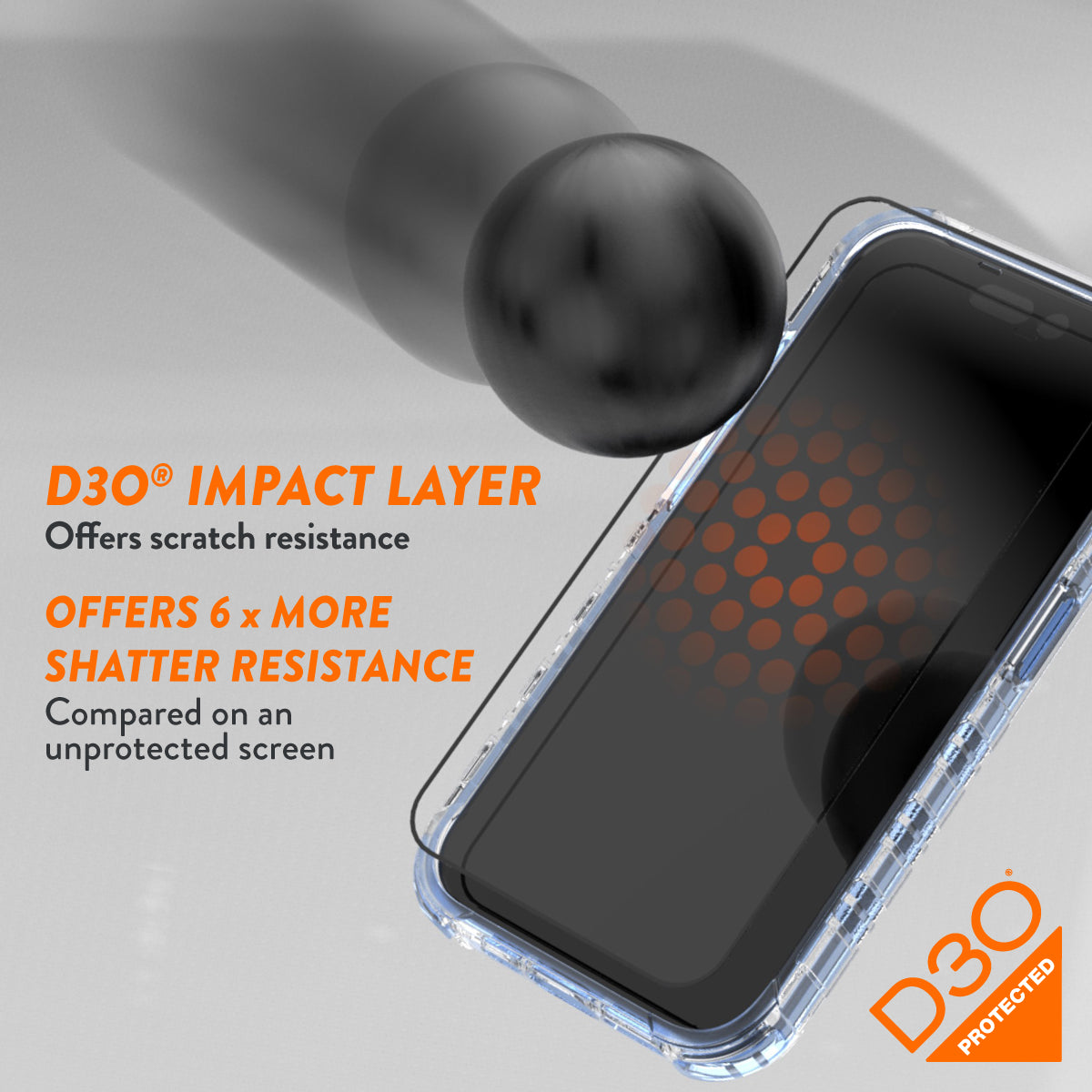 EFM ScreenSafe Glass with D3O Screen Armour - For iPhone 15 Pro