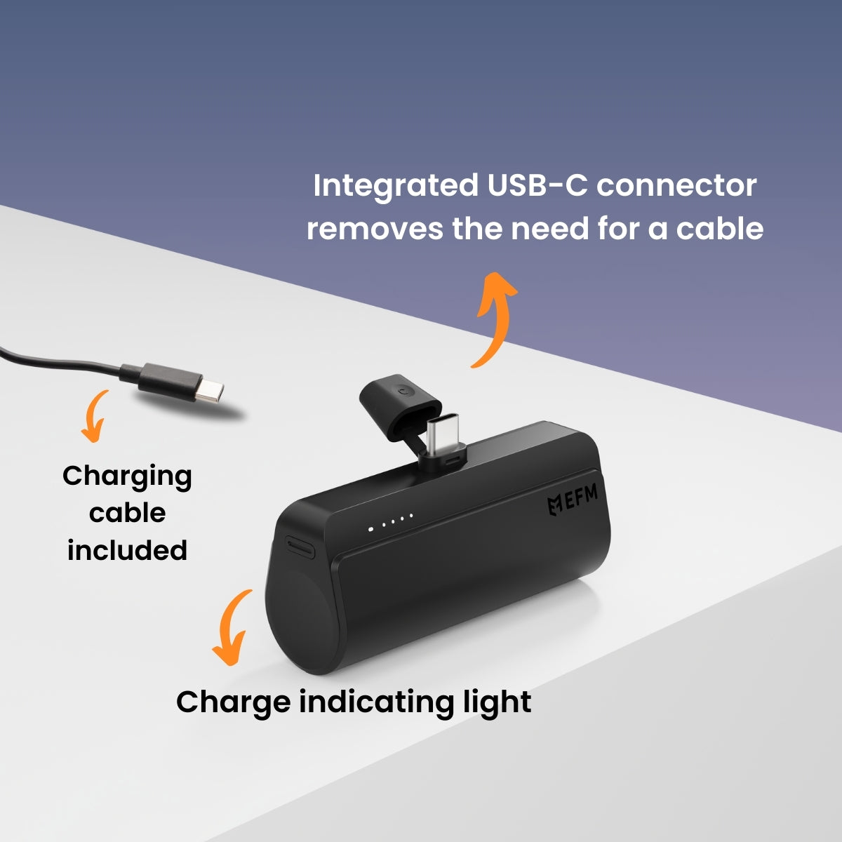EFM Power On-The-Go Twin Pack - For all USB-C Devices - Black