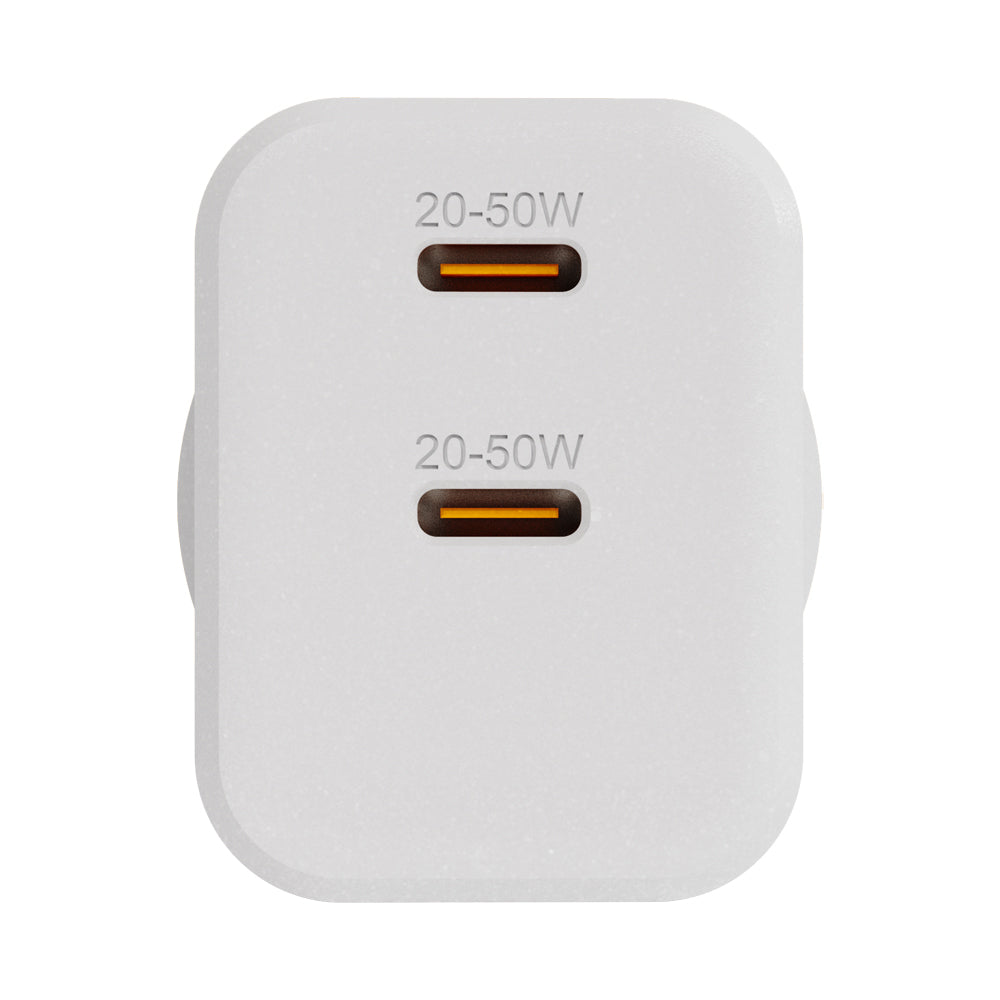 EFM ECO 50W Dual Port Wall Charger - With GaN  Power Delivery and PPS