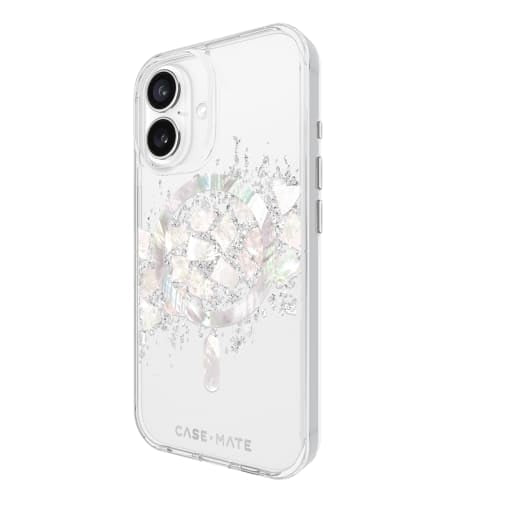 Case-Mate Karat MagSafe Case - For iPhone 16 - Touch of Pearl - Silver / Clear