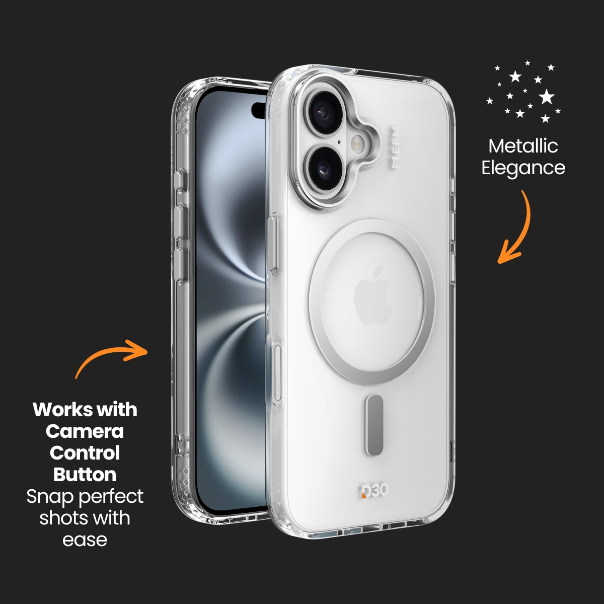 EFM Volta Case with D3O Bio - For iPhone 16 - Clear