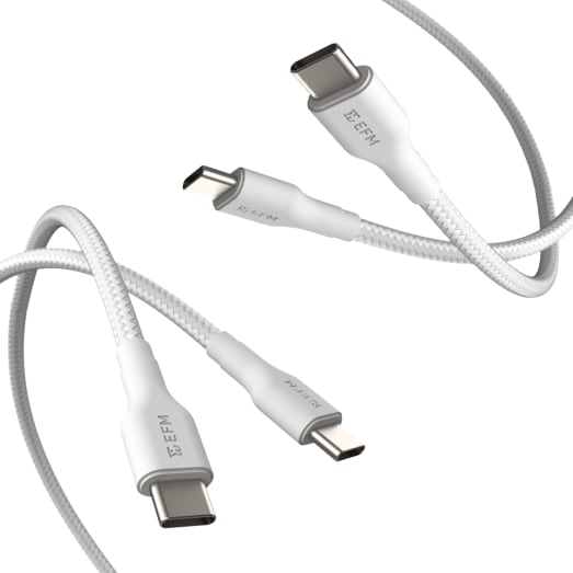 EFM USB-C Braided Cable Twin Pack - 2M