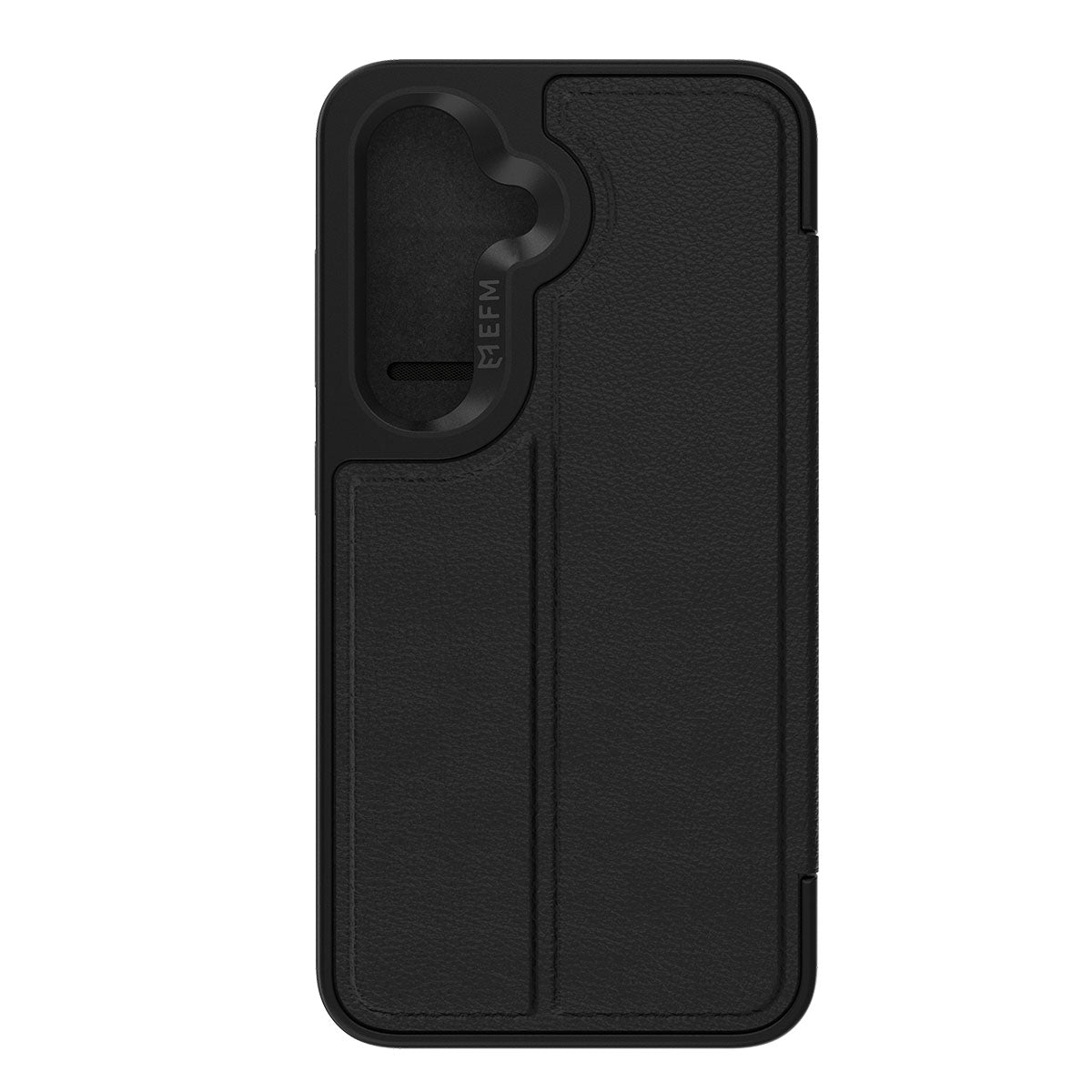 EFM Monaco Vegan Leather Wallet Case with D3O BIO  - For Samsung Galaxy S25+ - Black