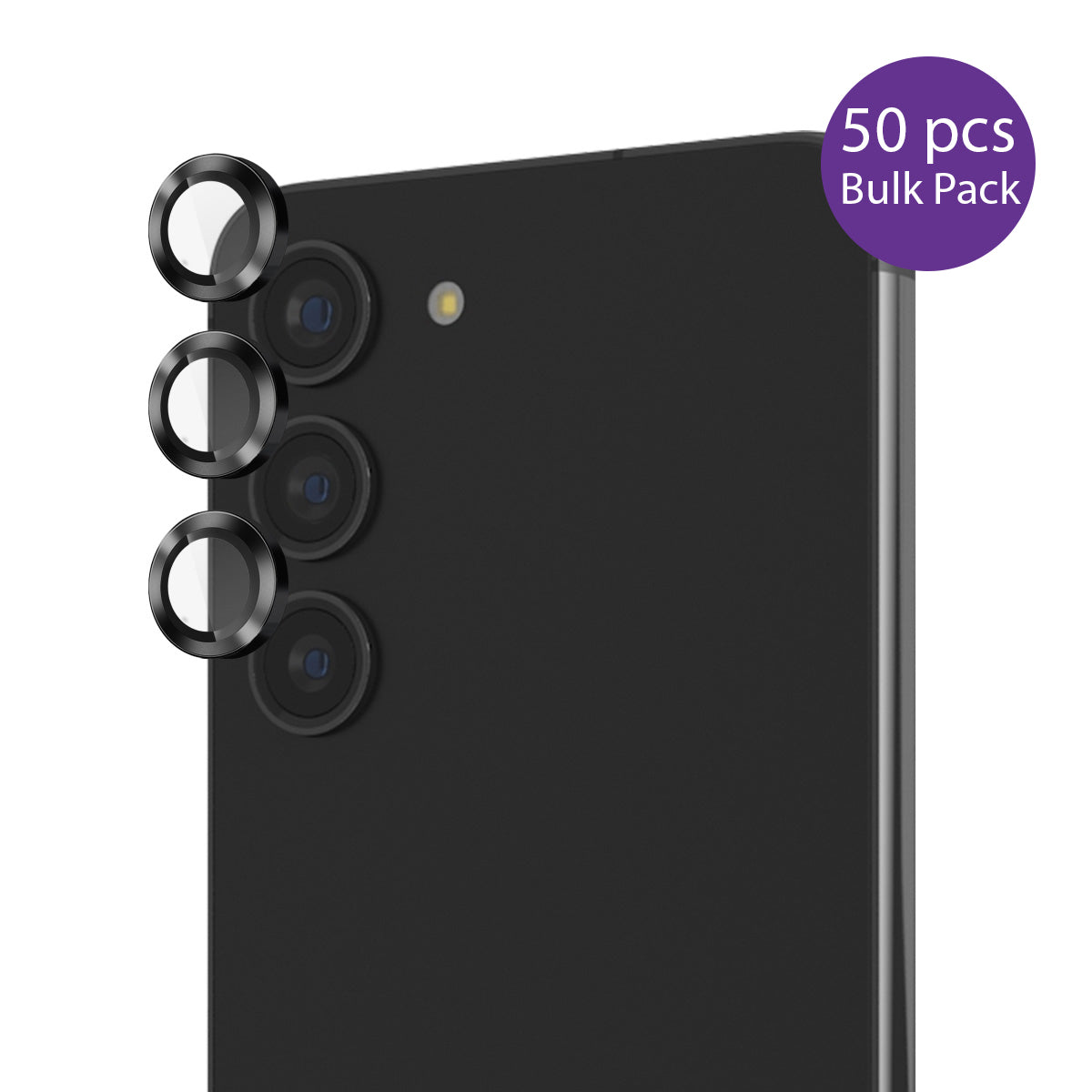 EFM Camera Lens Protector Bulk Pack - For Samsung Galaxy S25+ - Carbon