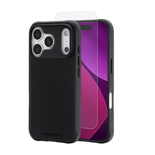 Case-Mate Case & Screen Protection Pack w/MagSafe - For iPhone 17 Pro - Black Case - Black