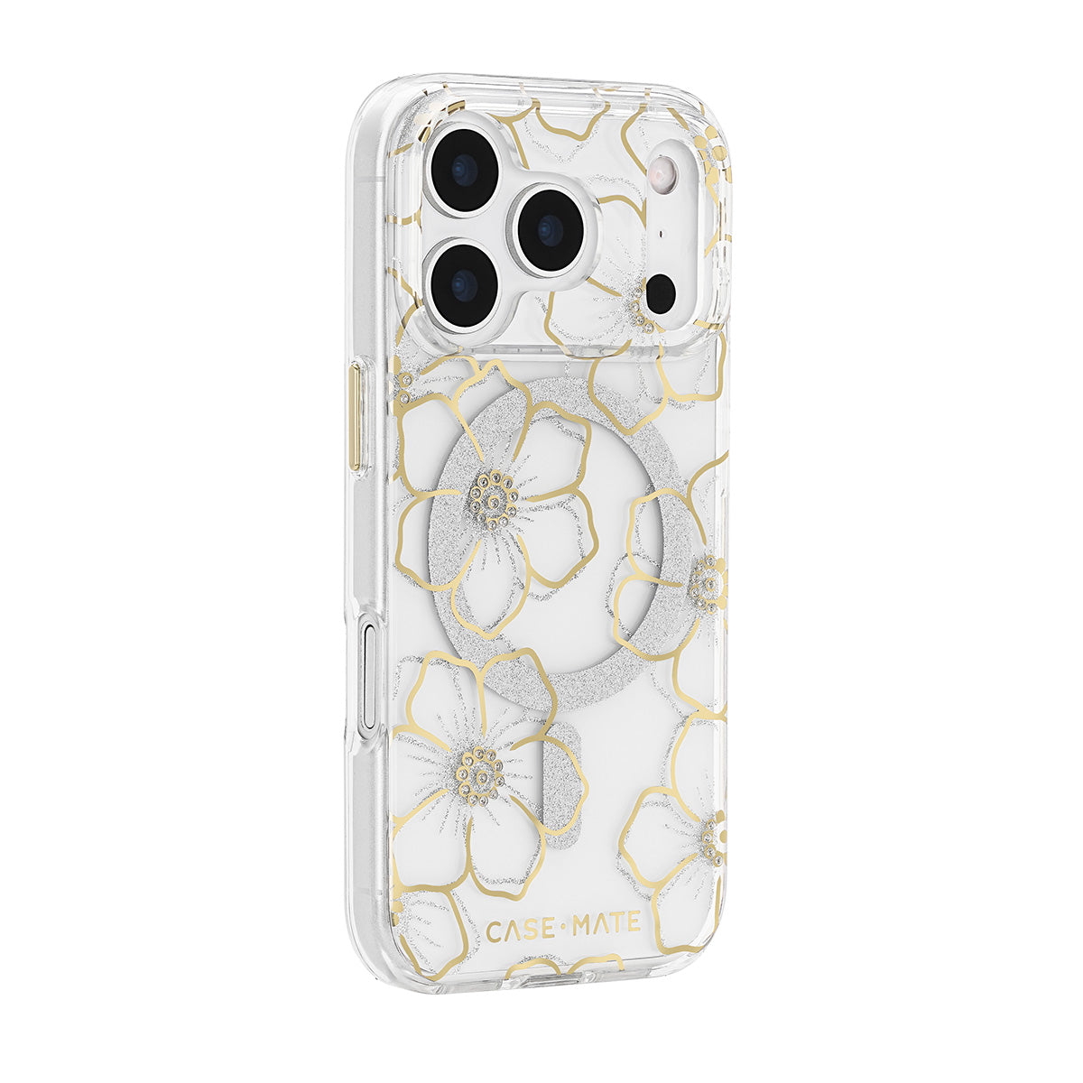 Case-Mate Floral Gems MagSafe Case - For iPhone 17 Pro - Gold