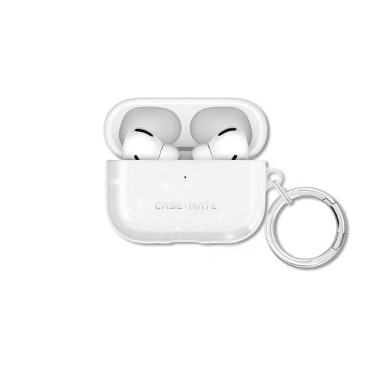 Case-Mate Twinkle Case - For AirPods Pro 3 - Twilight Silver with Silver Carabiner - Silver