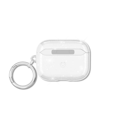 Case-Mate Twinkle Case - For AirPods Pro 3 - Twilight Silver with Silver Carabiner - Silver
