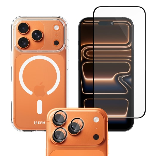 EFM 3-in-1 Case, Screen Armour and Camera Lens Armour Bundle