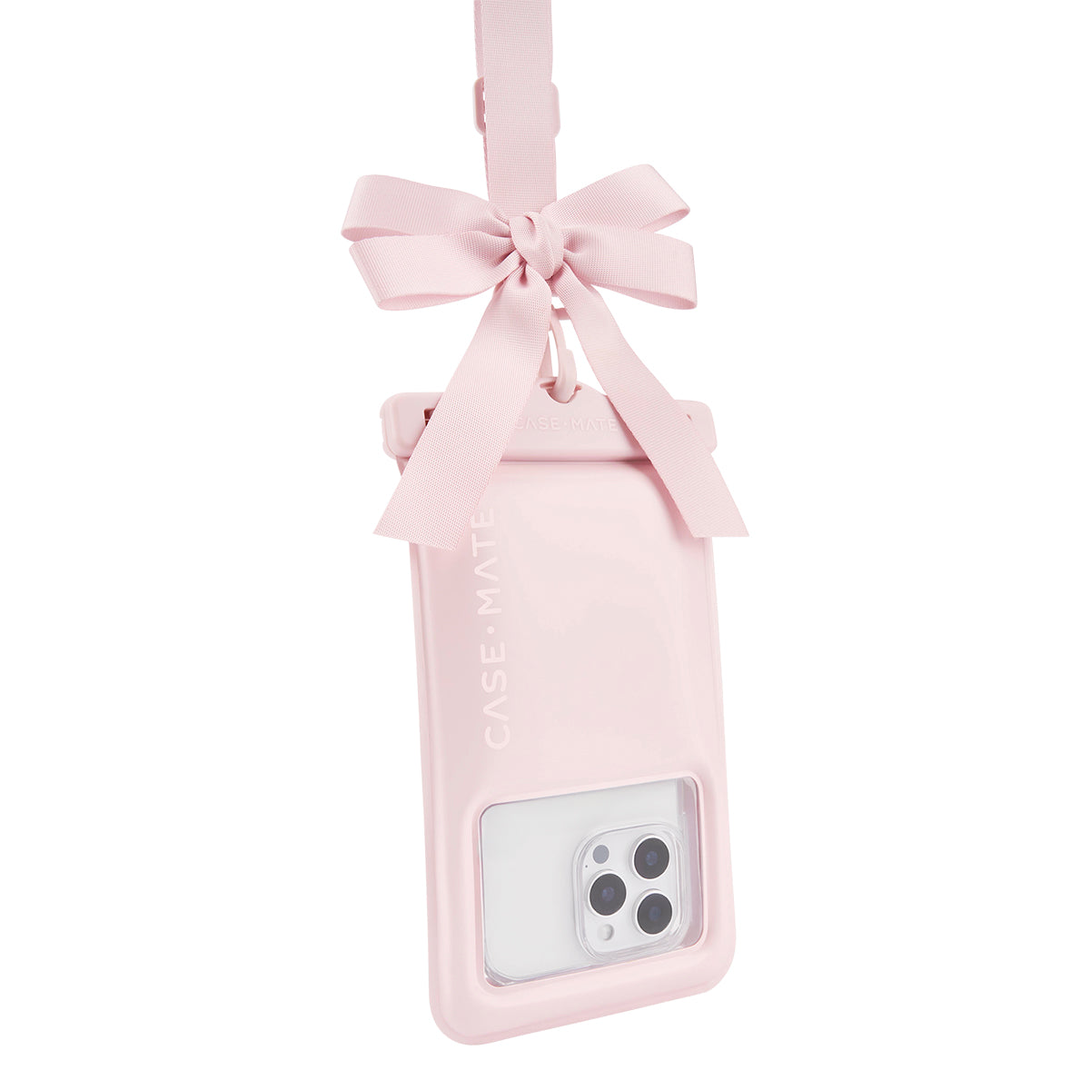 Case-Mate Waterproof Floating Bow Pouch - Large in Ballet Pink