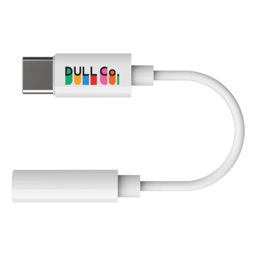 DULL Co. USB-C to AUX Audio Adaptor - White