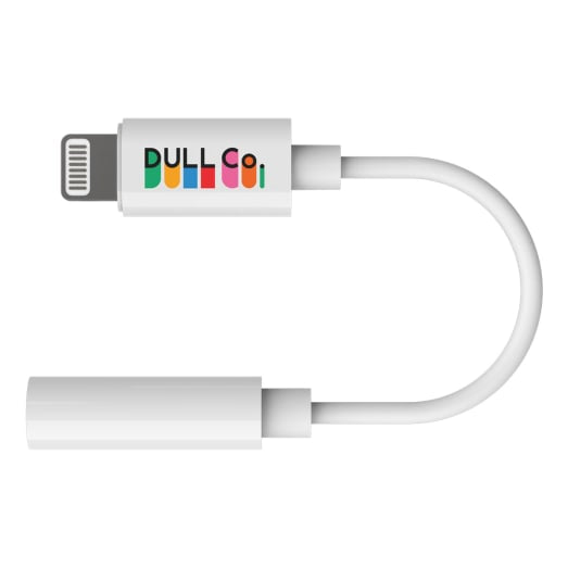 DULL Co. Lightning to AUX Audio Adaptor - White