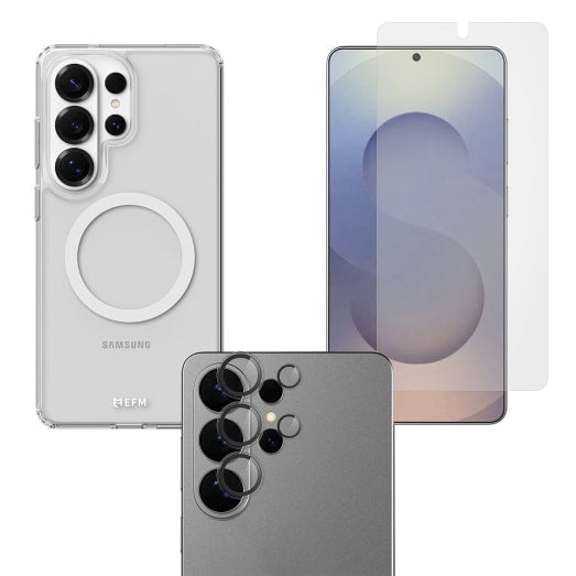 EFM 3-in-1 Case, Screen Protection and Camera Lens Protection Bundle