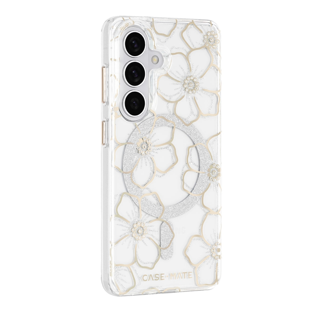 Case-Mate Floral Gems case with Magnet - For Samsung Galaxy S26 - Gold