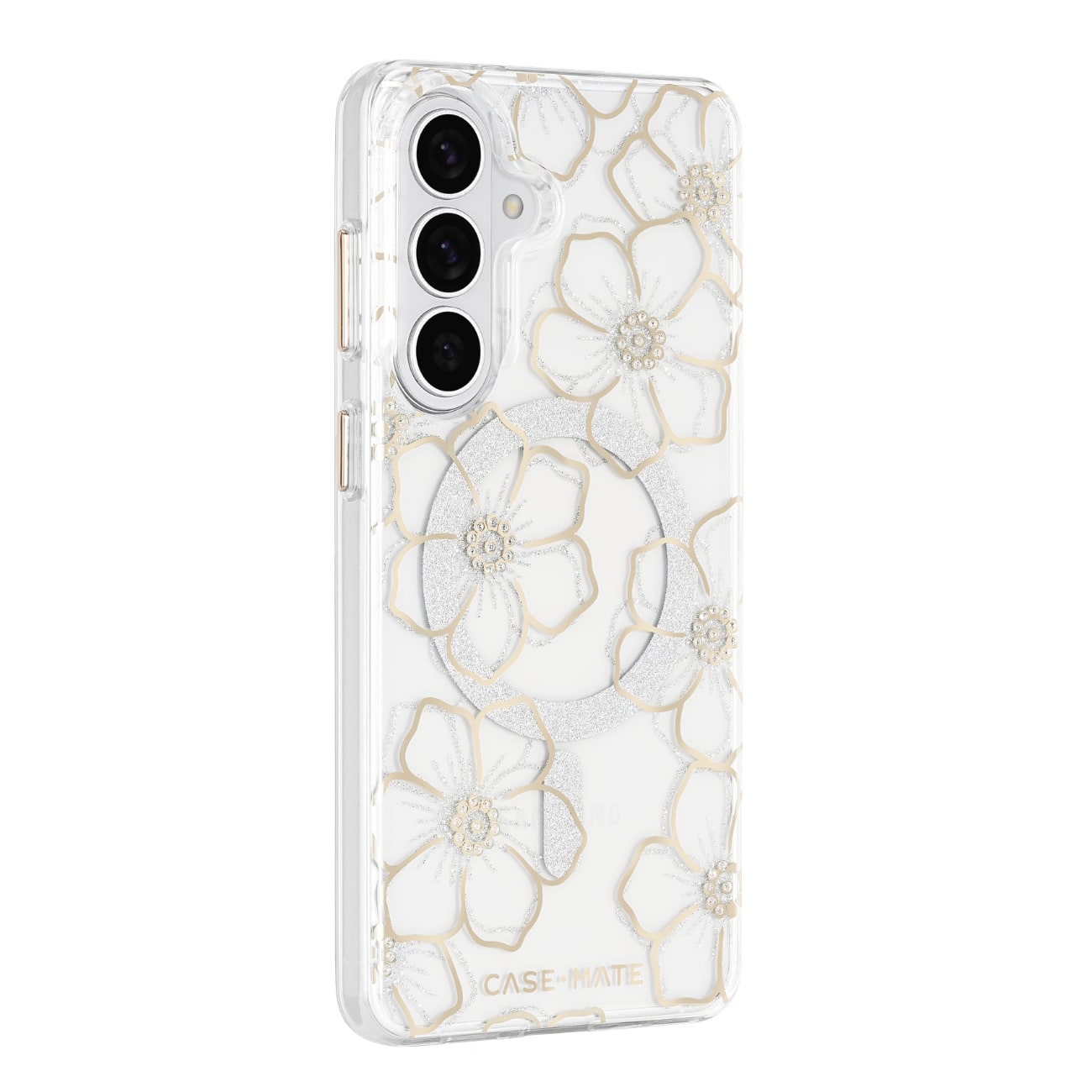 Case-Mate Floral Gems case with Magnet - For Samsung Galaxy S26+ - Gold