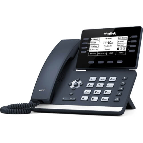 Yealink SIP-T53 / 12 Line IP HD Phone Prime Business Phone / 3.7" 360 x 160 greyscale screen / HD voice / Dual Gig Ports / USB 2.0 Port / SBC Ready