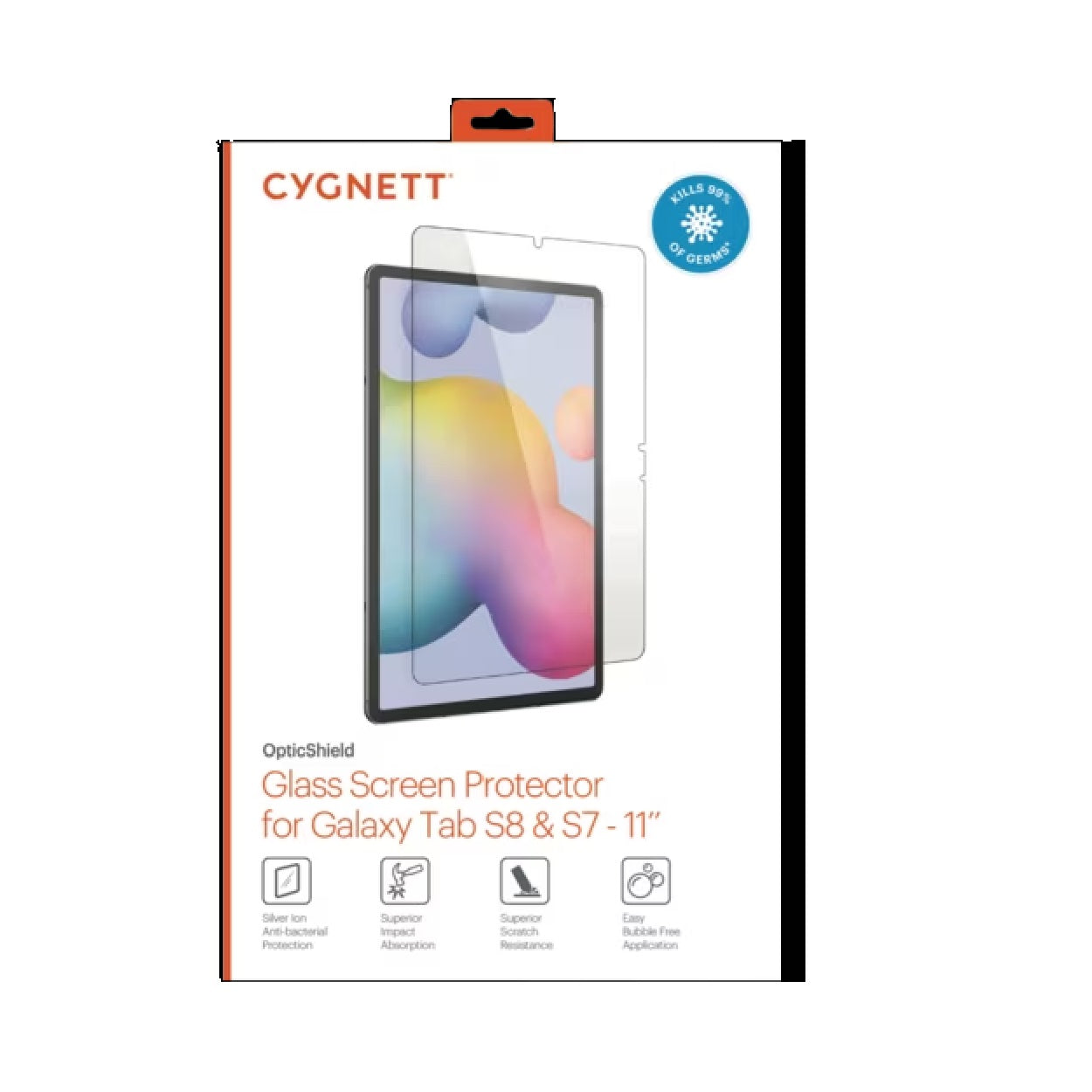 Cygnett OpticShield Samsung Galaxy Tab S10 FE / Tab S9 /Tab S8/Tab S7 (11") / Tab S9 FE (10.9") Japanese Tempered Glass Screen Protector-