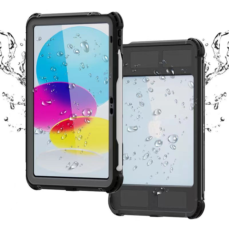 USP Apple iPad (10.9") 11th Gen (A16) / iPad 10th Gen WaterProof Case Black - Support Smart Control Keyboard / 360° Rotation / DustProof / SnowProof