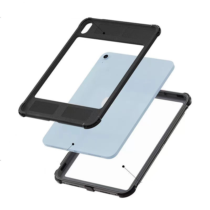 USP Apple iPad (10.9") 11th Gen (A16) / iPad 10th Gen WaterProof Case Black - Support Smart Control Keyboard / 360° Rotation / DustProof / SnowProof