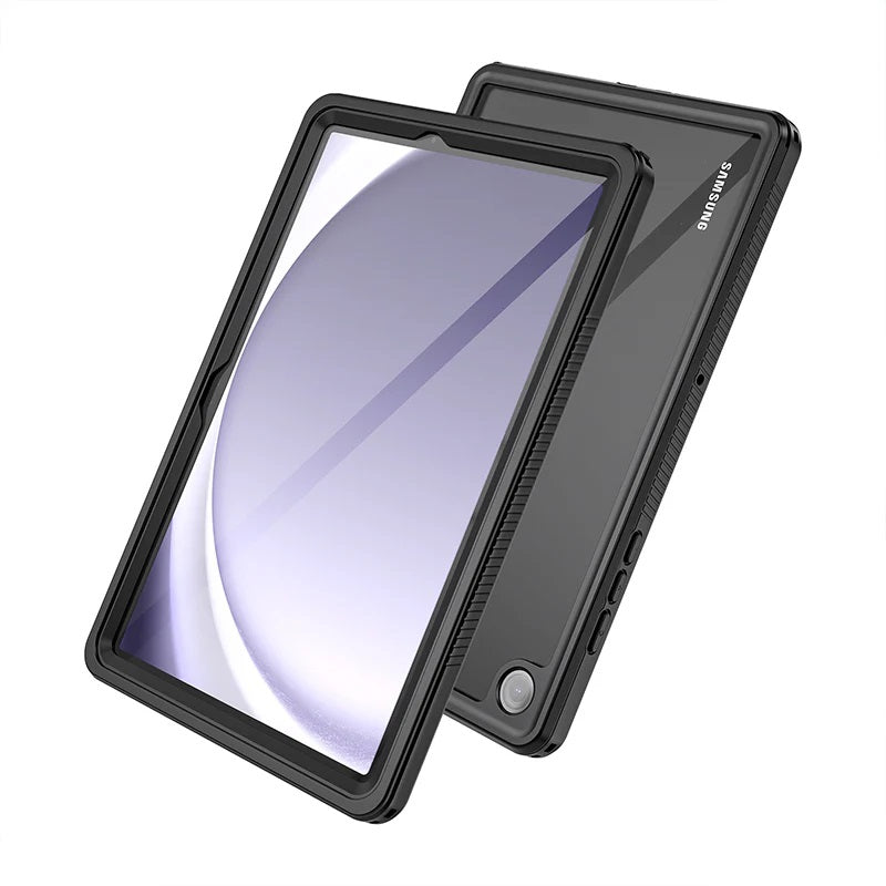 USP Samsung Galaxy Tab A9+ WaterProof Case Black - Support Smart Control Keyboard / 360Â° Rotation / DustProof / SnowProof / ShockProof / IP68 / Durable
