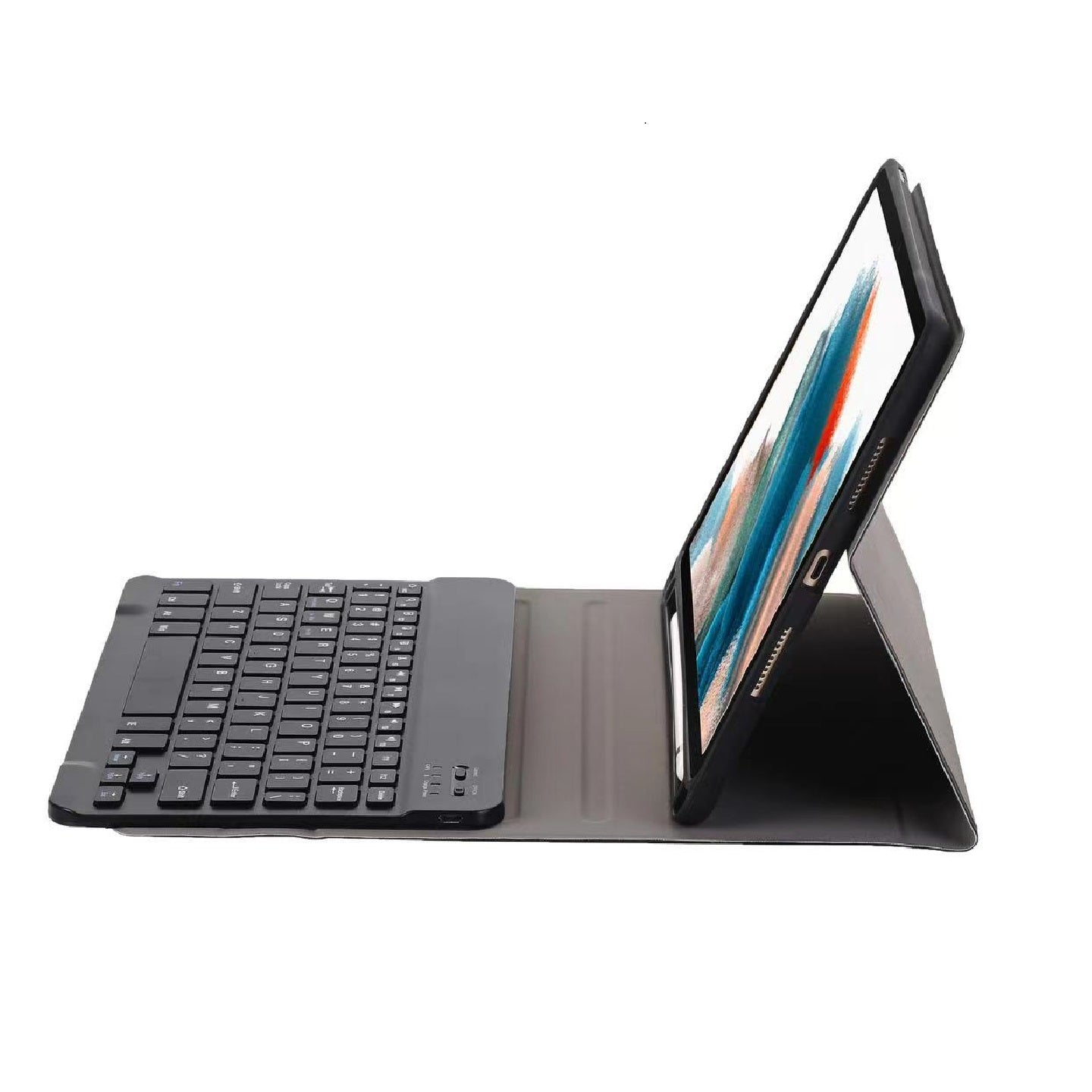 USP Samsung Galaxy Tab A9+ (11') Keyboard With Case Black - 3.0 ABS / Magnetic / PU Leather Covering / Front & Rear Facing Camera Holes