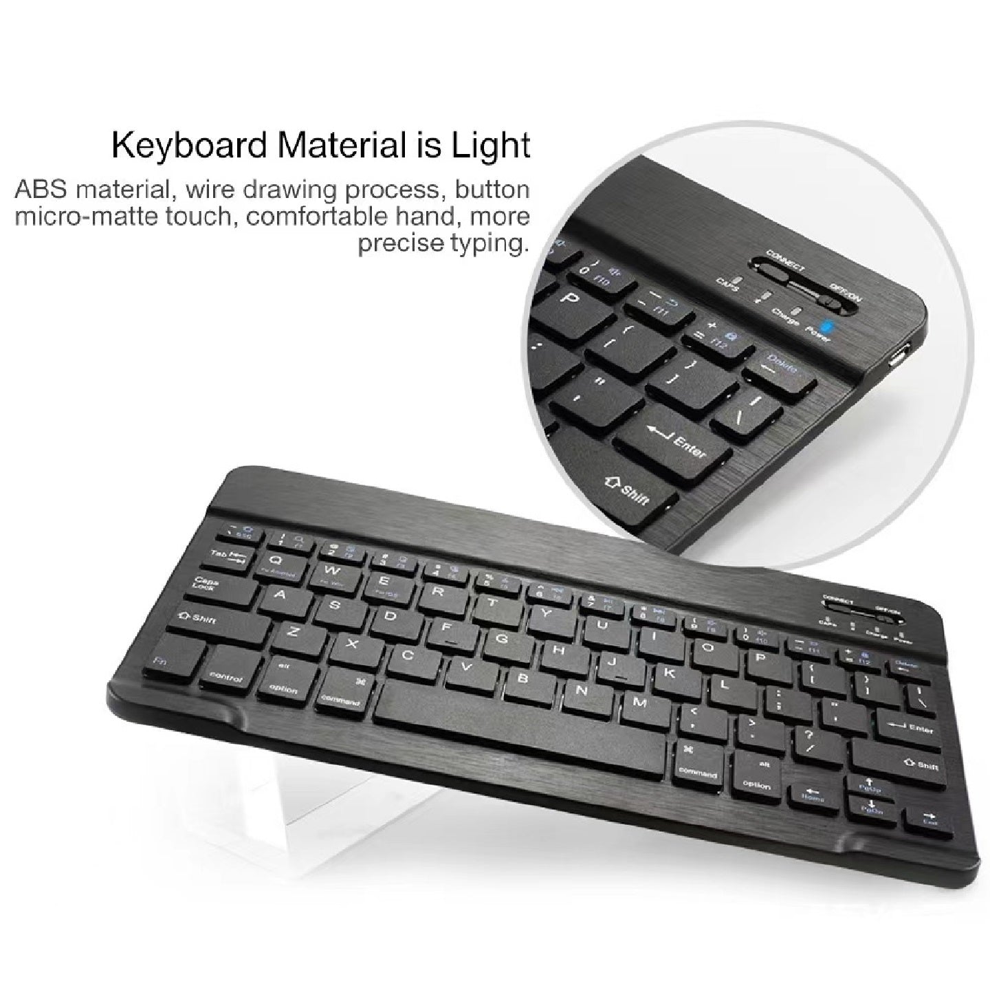 USP Samsung Galaxy Tab A9+ (11') Keyboard With Case Black - 3.0 ABS / Magnetic / PU Leather Covering / Front & Rear Facing Camera Holes