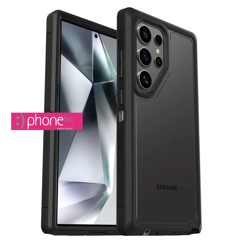 OtterBox Defender XT Clear Samsung Galaxy S24 Ultra 5G (6.8") Case Clear/Black - (77-94727),DROP+ 5X Military Standard, Port Covers