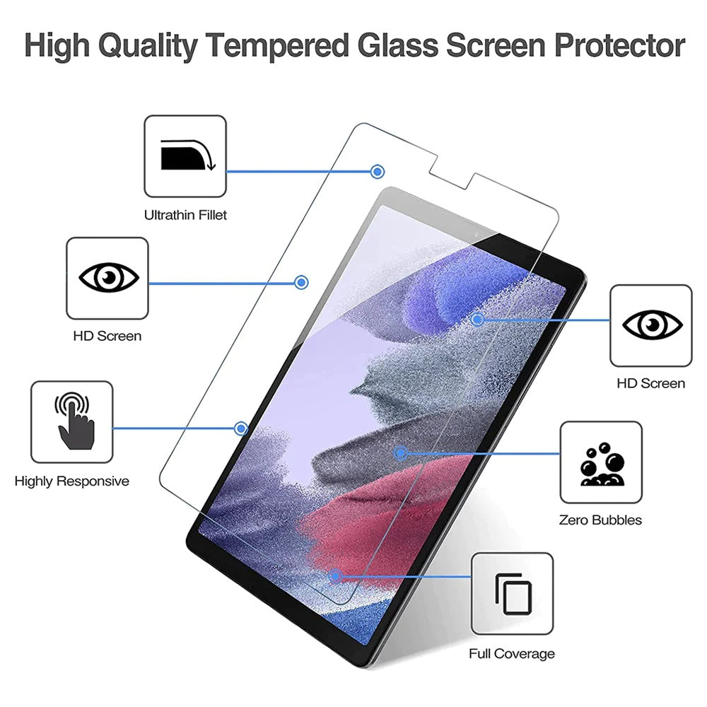 USP Samsung Galaxy Tab A7 Lite (8.7") Tempered Glass Screen Protector : Full Coverage / 9H Hardness / Bubble-free / Anti-fingerprint / Original Touch Feel