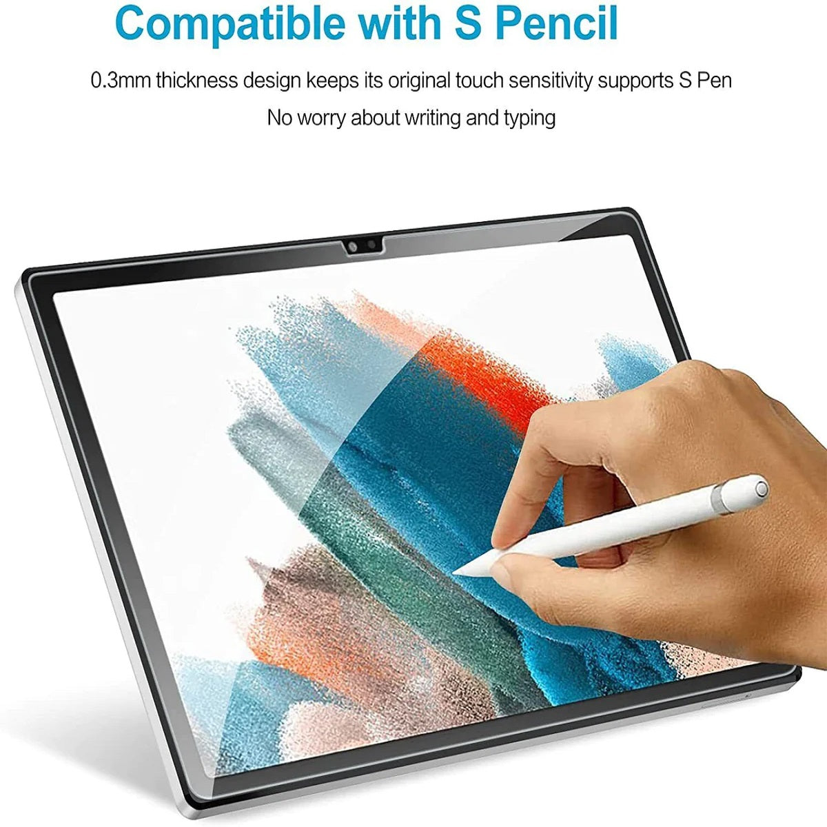Generic Samsung Galaxy Tab S10 FE / Tab S9 / Tab S8 / Tab S7 (11") / Tab S9 FE (10.9") Premium Tempered Glass Screen Protector-Anti-Glare /Durable