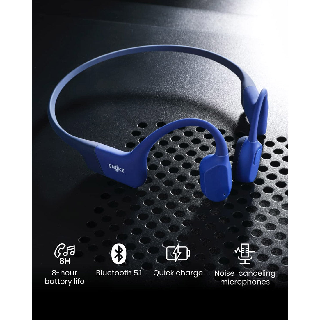 Shokz OpenRun Wireless Open-Ear Sport Headphones - Blue
