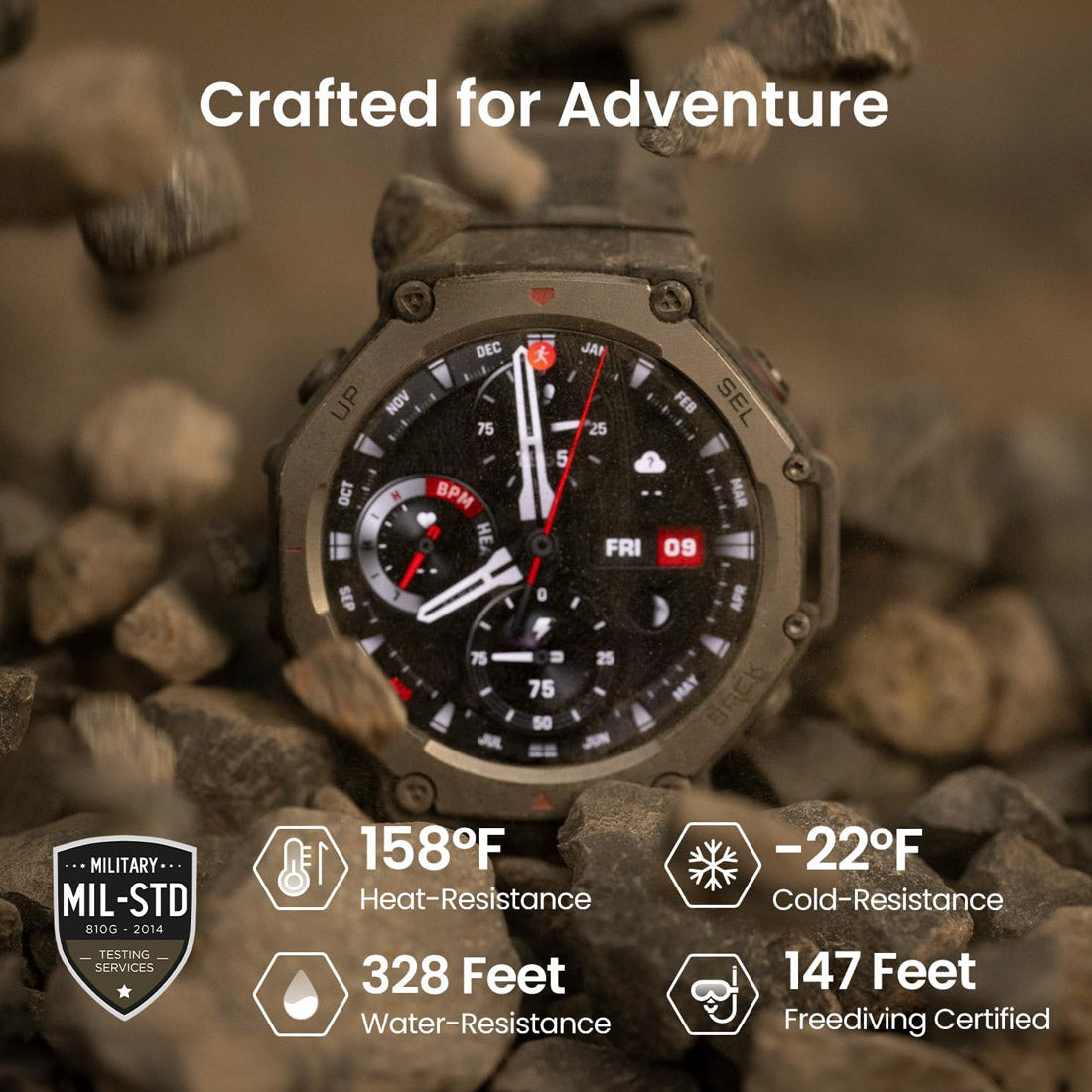 Amazfit T-Rex 3 Outdoor Smart Watch - Hazel Grey(OS)