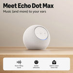 Amazon Echo Dot Max Smart Speaker Hub - Glacier White
