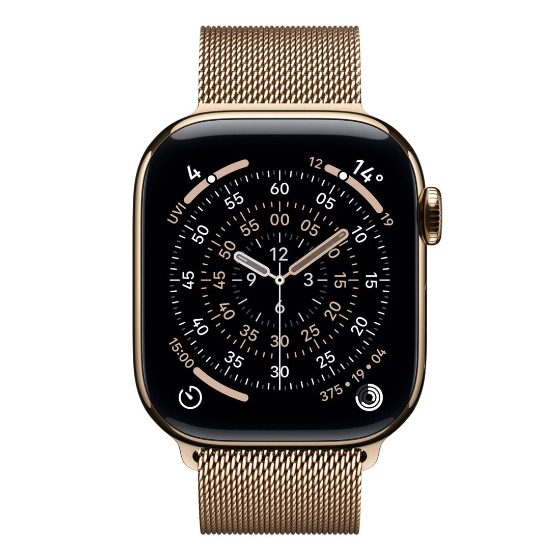 Apple Watch Series 11 GPS + Cellular 46mm Gold Titanium Case w/ Gold Milanese Loop (M/L)