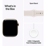 Apple Watch Series 11 GPS + Cellular 46mm Gold Titanium Case w/ Light Blush Sports Band (M/L)
