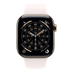 Apple Watch Series 11 GPS + Cellular 46mm Gold Titanium Case w/ Light Blush Sports Band (M/L)
