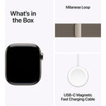 Apple Watch Series 11 GPS + Cellular 42mm Natural Titanium Case w/ Natural Milanese Loop