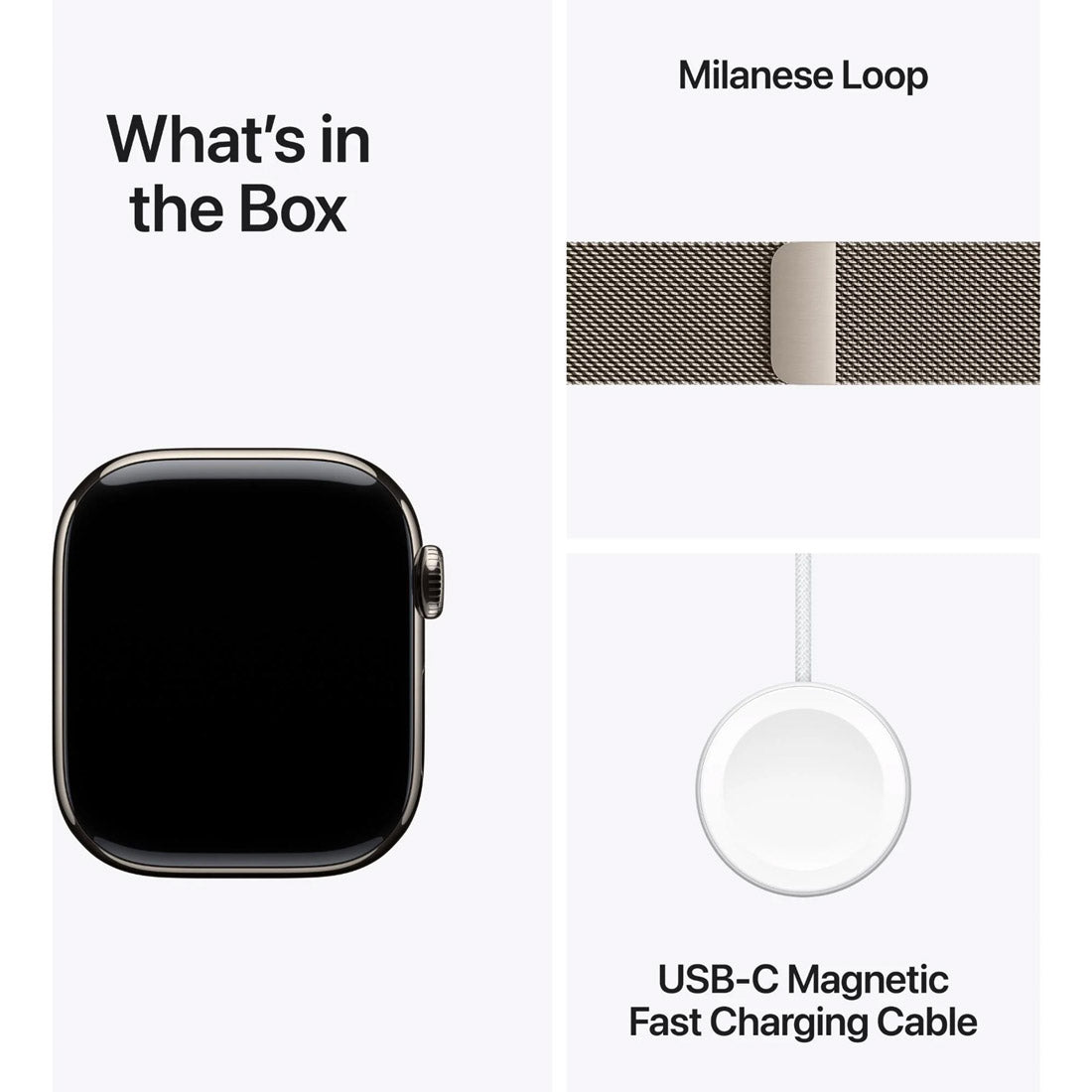 Apple Watch Series 11 GPS + Cellular 42mm Natural Titanium Case w/ Natural Milanese Loop