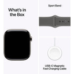 Apple Watch Series 11 GPS + Cellular 46mm Natural Titanium Case w/ Stone Grey Sports Band (S/M)