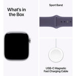 Apple Watch Series 11 GPS + Cellular 42mm Silver Aluminium Case w/ Purple Fog Sports Band (S/M)