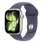 Apple Watch Series 11 GPS + Cellular 42mm Silver Aluminium Case w/ Purple Fog Sports Band (S/M)