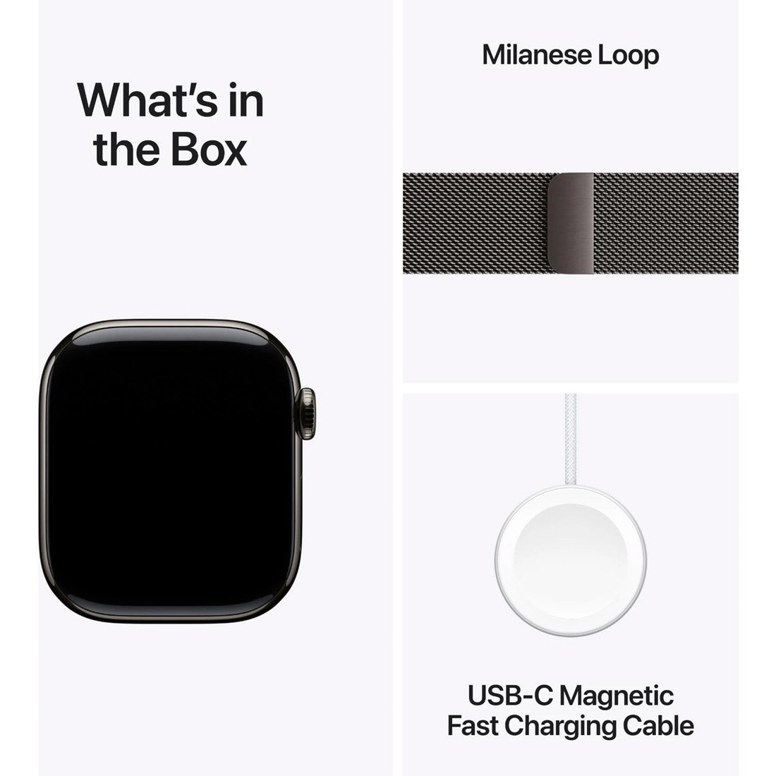 Apple Watch Series 11 GPS + Cellular 46mm Slate Titanium Case w/ Slate Milanese Loop (S/M)