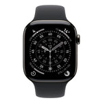 Apple Watch Series 11 GPS + Cellular 42mm Slate Titanium Case w/ Black Sports Band (M/L)