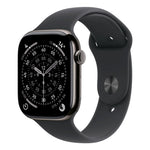 Apple Watch Series 11 GPS + Cellular 42mm Slate Titanium Case w/ Black Sports Band (M/L)